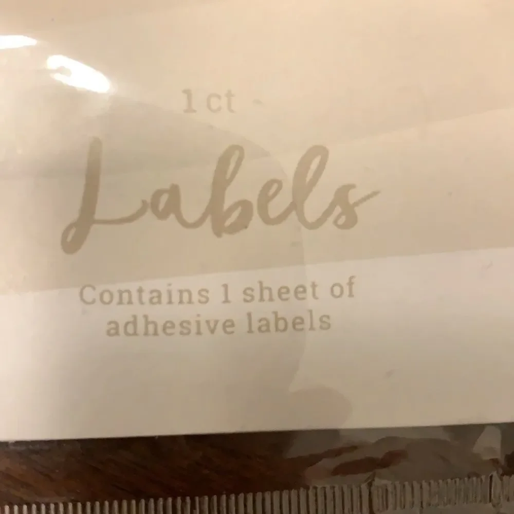 1 sheet of adhesive kitchen labels